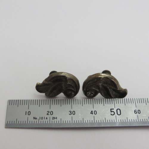 Vintage silver screw on earrings - Weighs 8,0 grams