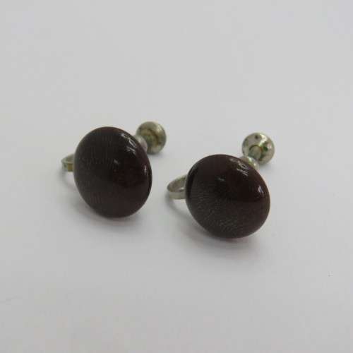 Pair of vintage costume jewellery screw on earrings