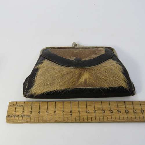 Vintage leather purse from deer skin
