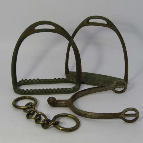 German WW1 horse stirrups and spur recovered in South West Africa 1960`s
