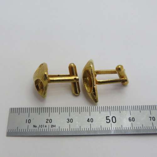 Pair of vintage gold colored cufflinks