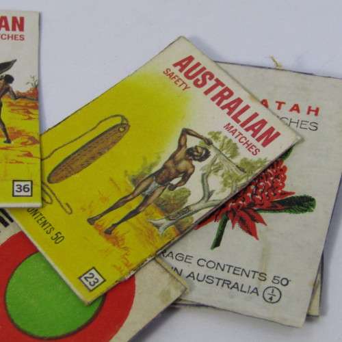 Collection of 65 Australian safety matchbox fronts