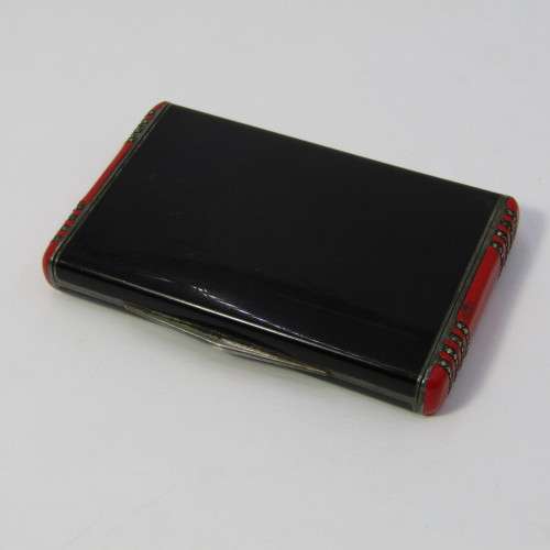 Beautiful vintage cigarette case with marcasite inserts