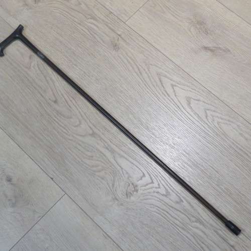 Antique wooden walking stick with silver trimming - Length 88 cm