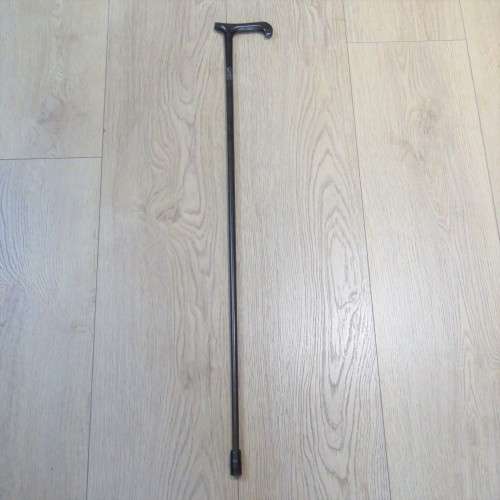Antique wooden walking stick with silver trimming - Length 88 cm