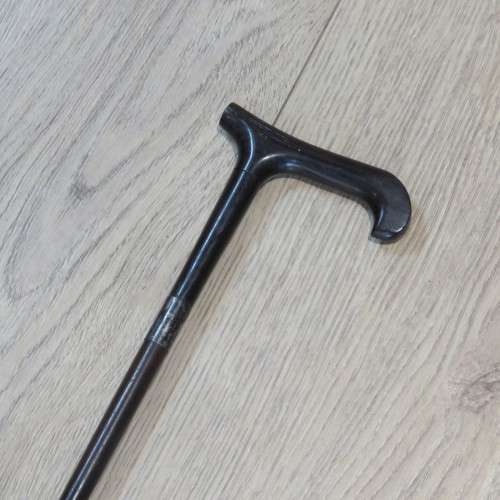 Antique wooden walking stick with silver trimming - Length 88 cm