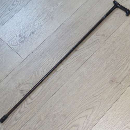 Antique wooden walking stick with silver trimming - Length 88 cm