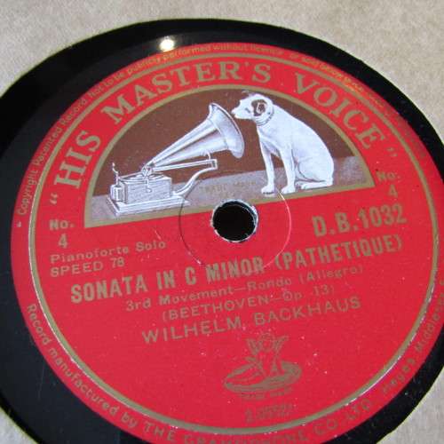 His Masters Voice record album with 10 records - 76rpm