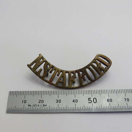 British North Staffordshire regiment shoulder title