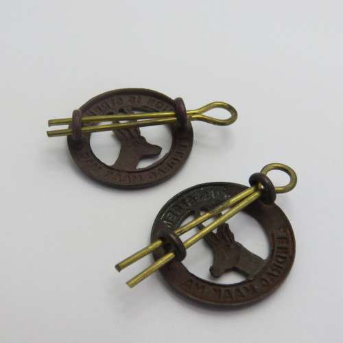 Pair of WW1 SA Infantry collar badges