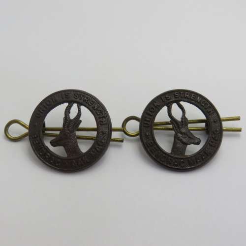 Pair of WW1 SA Infantry collar badges