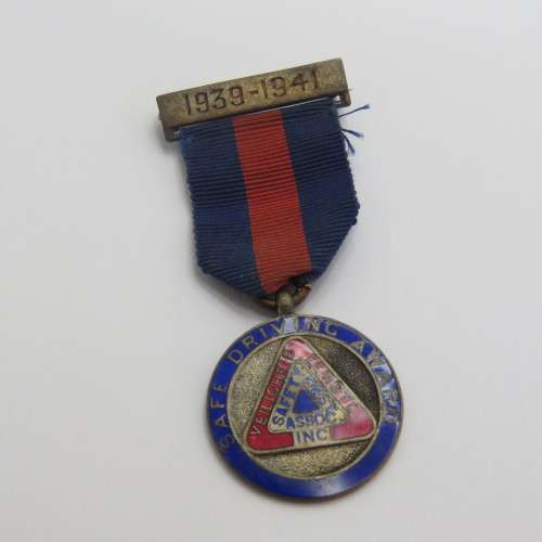 1939-1941 South African Safe Driving Award medal - TD 318