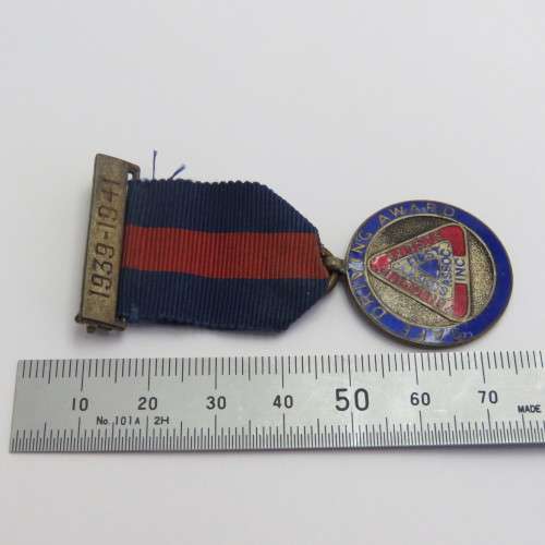 1939-1941 South African Safe Driving Award medal - TD 318
