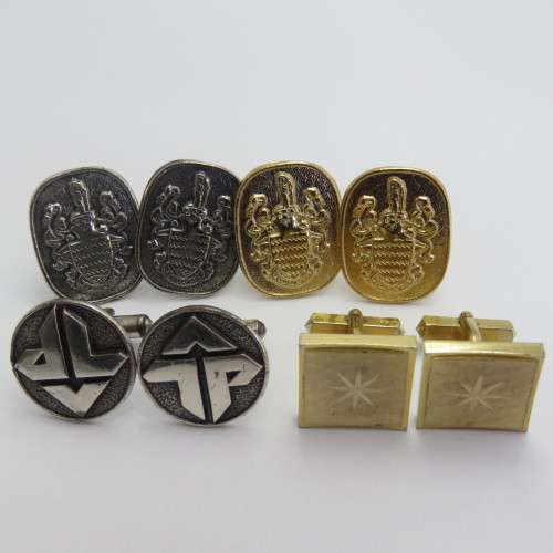 Lot of 4 pairs of vintage cufflinks