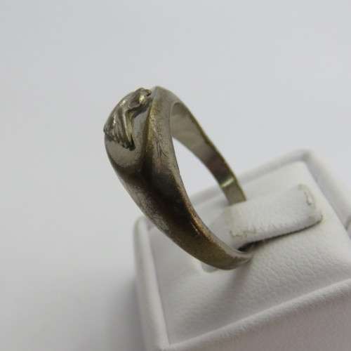 WW2 Royal Air Force ring - Silverplate on brass - Size T