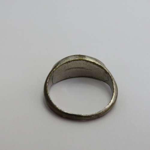 WW2 Royal Air Force ring - Silverplate on brass - Size T