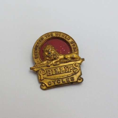 Vintage Phillips Cycles pin badge