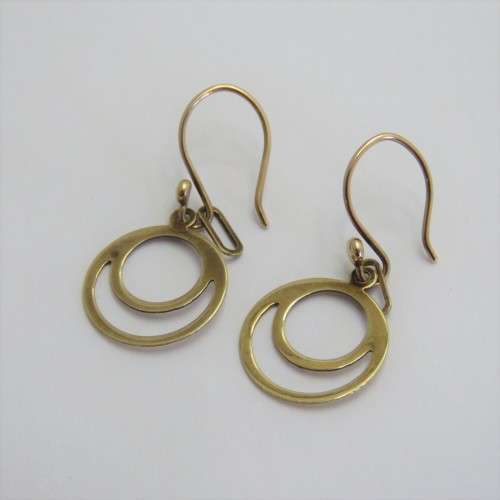 Pair of 9kt gold earrings - Weighs 0,7 g