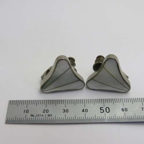 Pair of costume jewellery screw on earrings