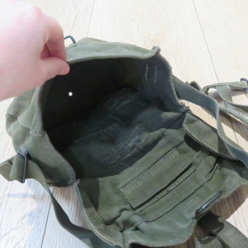 British 1958 Pattern Kidney pouch and yoke converted to patrol bag - Bag size 25 x 24 cm
