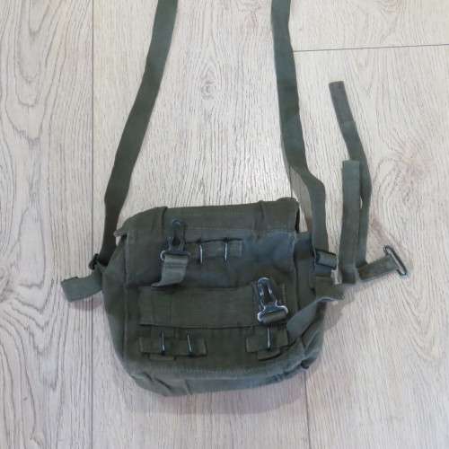British 1958 Pattern Kidney pouch and yoke converted to patrol bag - Bag size 25 x 24 cm