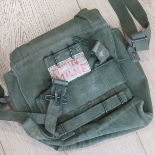 British 1958 Pattern kidney pouch and yoke converted to patrol bag - Bag size 24 x 26 cm