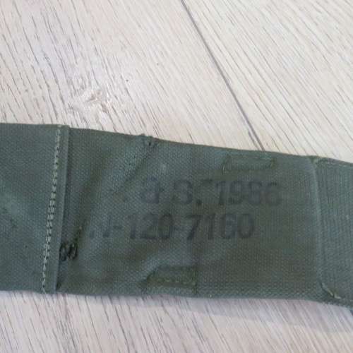 British 1958 Pattern kidney pouch and yoke converted to patrol bag - Bag size 24 x 26 cm