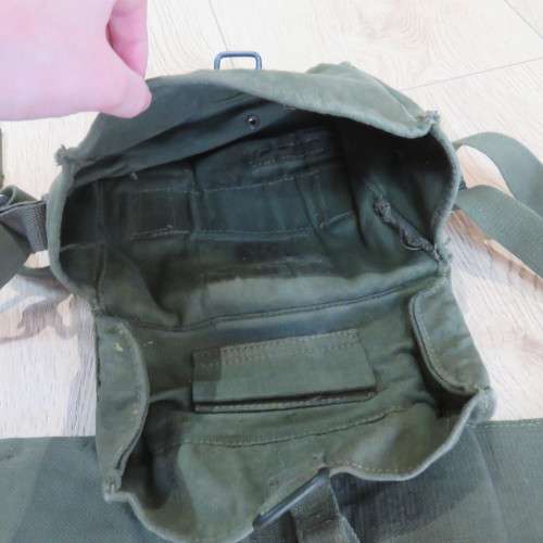 British 1958 Pattern kidney pouch and yoke converted to patrol bag - Bag size 24 x 26 cm