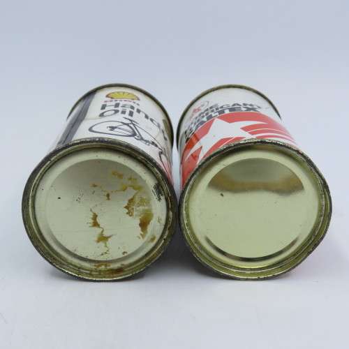 Vintage Shell and Caltex oil cans