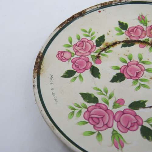 3 Vintage Japanese tinplate doll house cup and saucers with extra cup