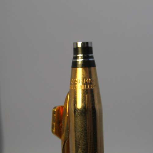 Vintage Quill 1/2th 14kt gold filled pen and pencil set with standard bank logo