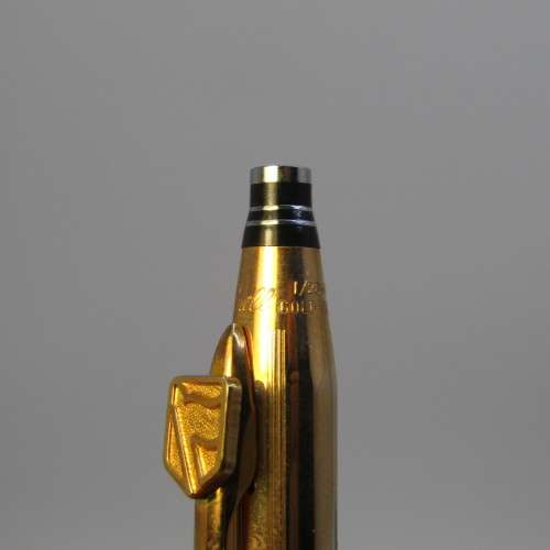Vintage Quill 1/2th 14kt gold filled pen and pencil set with standard bank logo