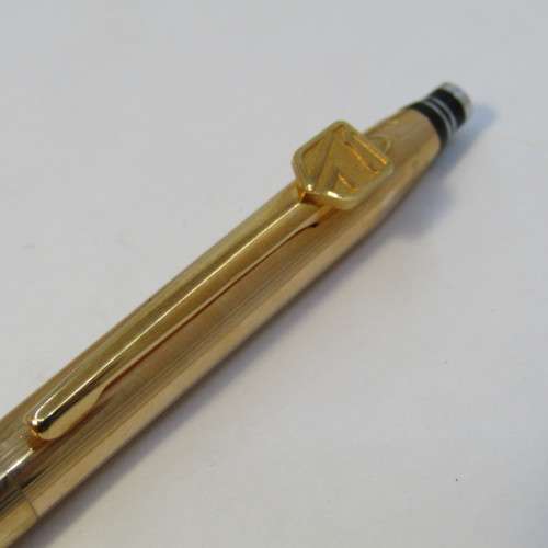 Vintage Quill 1/2th 14kt gold filled pen and pencil set with standard bank logo