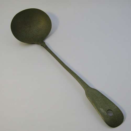 Antique silver plated soup ladle