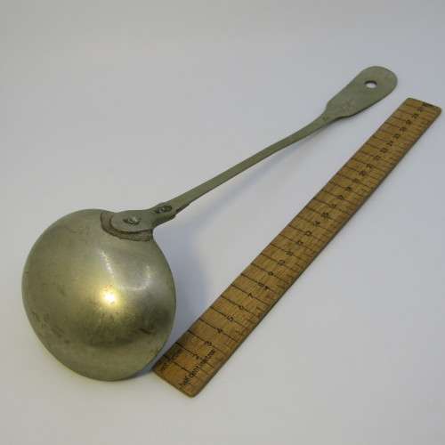 Antique silver plated soup ladle