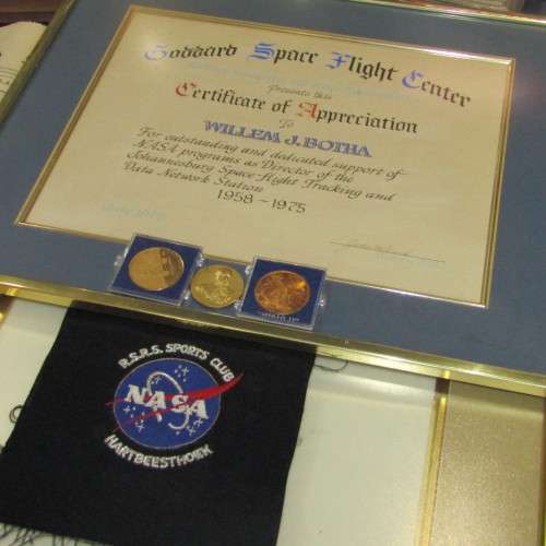 Items that belonged to Willem J Botha, Principal of SA Space-Flight tracking and data - 1960`s