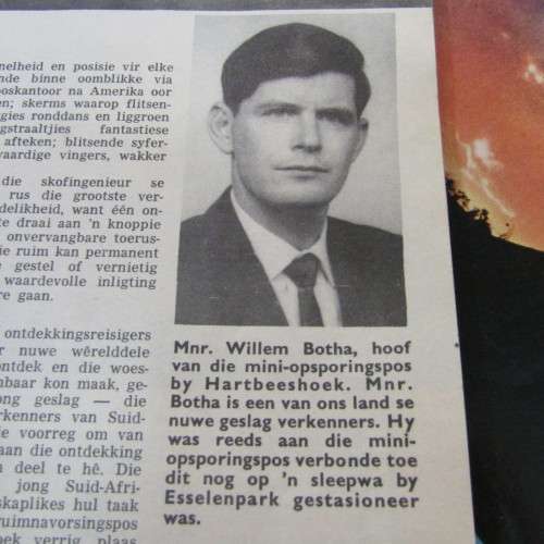 Items that belonged to Willem J Botha, Principal of SA Space-Flight tracking and data - 1960`s