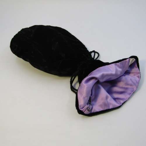 Harrods black material bag with purple inner