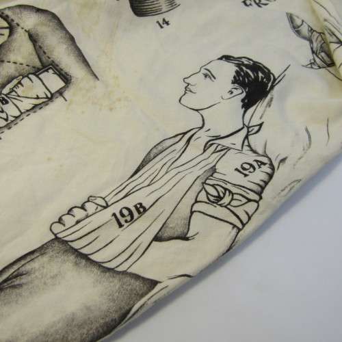 Vintage St. Johns Ambulance multi purpose cloth bandage - torn - 140 x 65cm