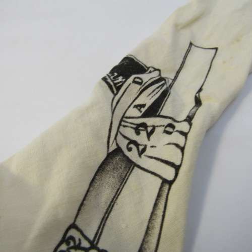 Vintage St. Johns Ambulance multi purpose cloth bandage - torn - 140 x 65cm