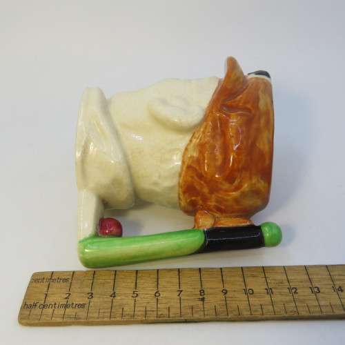 1930`s Don Brandman Australian Cricketer small porcelain toby jug - No makers mark - Very rare