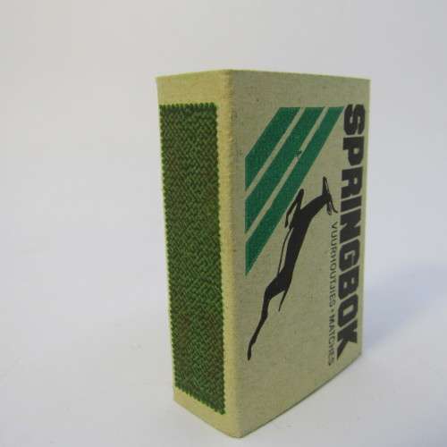 Set of 18 Springbok Past and Present series 1 safety matches - empty