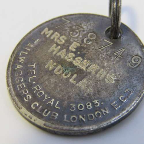 The tail-waggers club dog tag #738749 - Mrs E Hasseriis Ndola