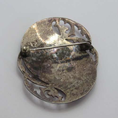 Vintage sterling silver SIAM Niello brooch - Weighs 8,3 g
