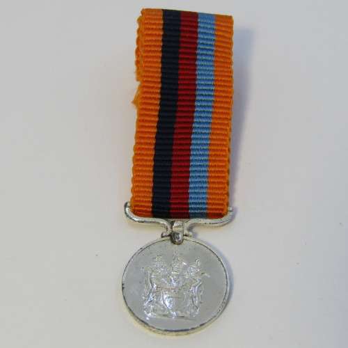 Rhodesia Defence medal for Meritorious miniature medal - Livingstone mint issue