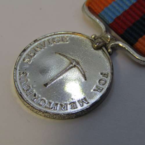 Rhodesia Defence medal for Meritorious miniature medal - Livingstone mint issue