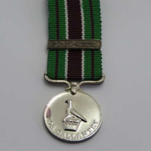Rhodesia Prison medal for Gallantry miniature medal - Livingstone mint issue