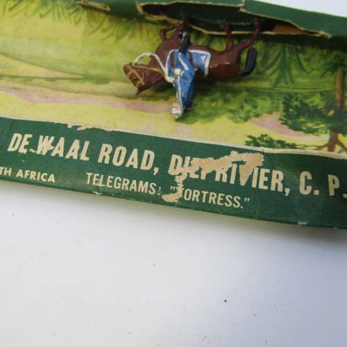 Lot of 2 Swedish African Engineers horse guards lead soldiers in box