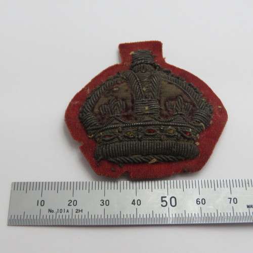 British Army King`s Crown bullion wire badge