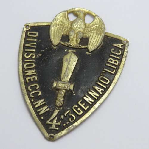WW2 Italian 4th Division Africa Scudetto arm shield - 3 Gennaio Libica
